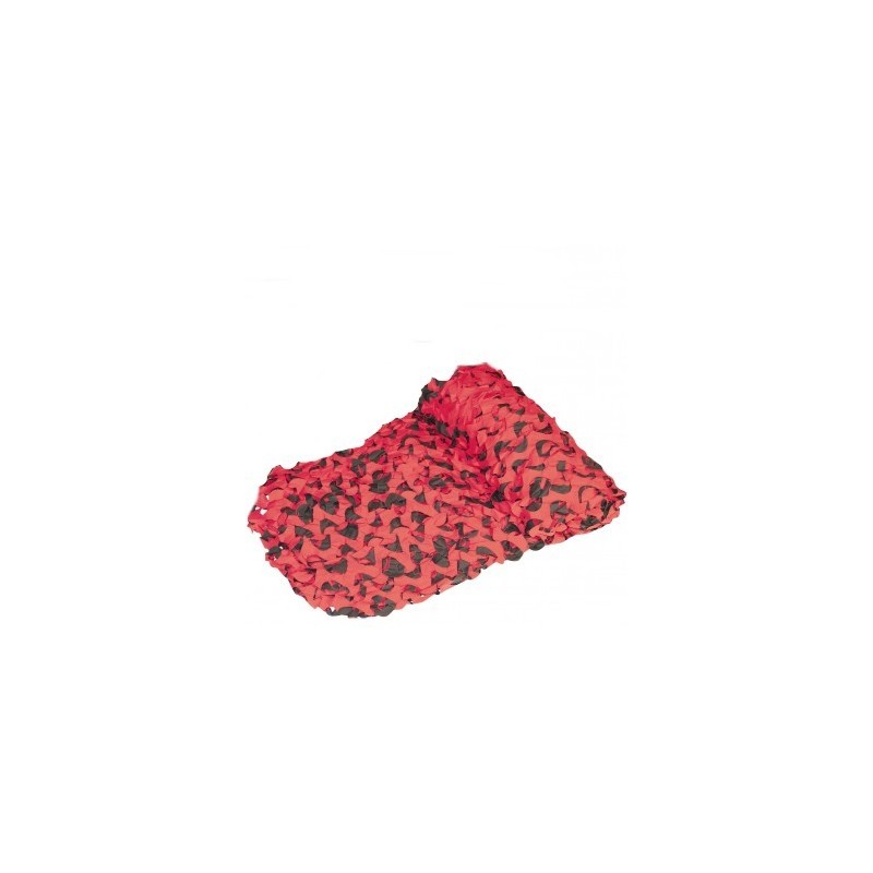 Filet de camouflage gris-rouge 2.40x3m