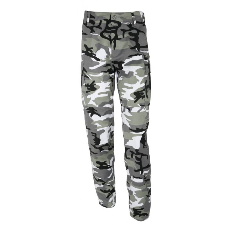 Pantalon BDU type US camouflage urbain gris