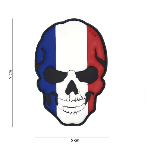 Ecusson Patch 3D PVC skull France
