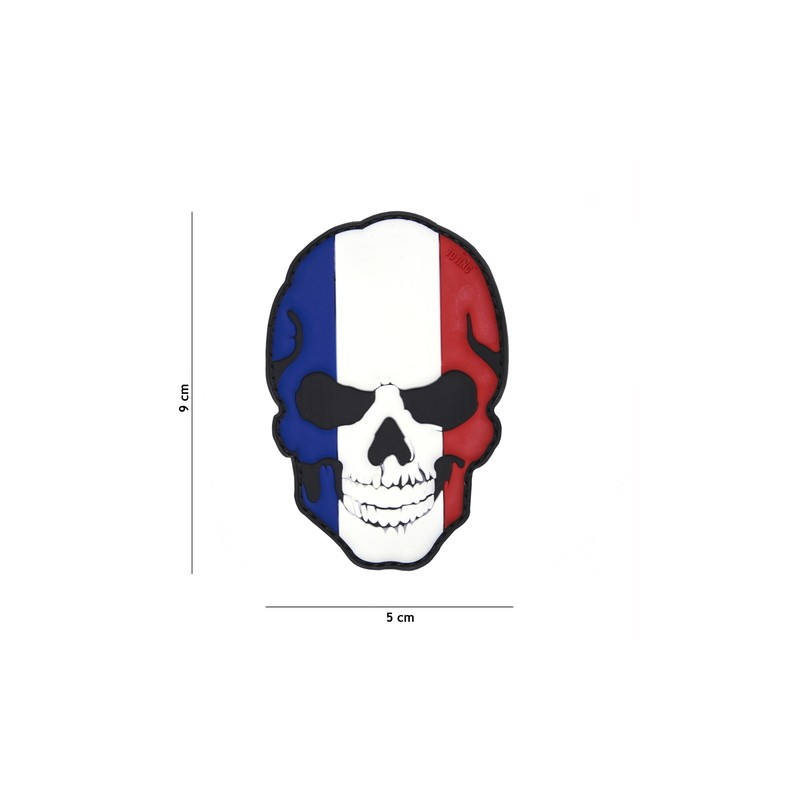 Patch 3D PVC skull France