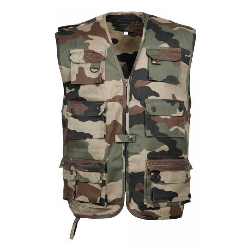 Gilet reporter camouflage centre europe