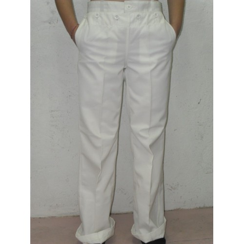 Lot de pantalon blanc à pont marine (x 5 pièces)